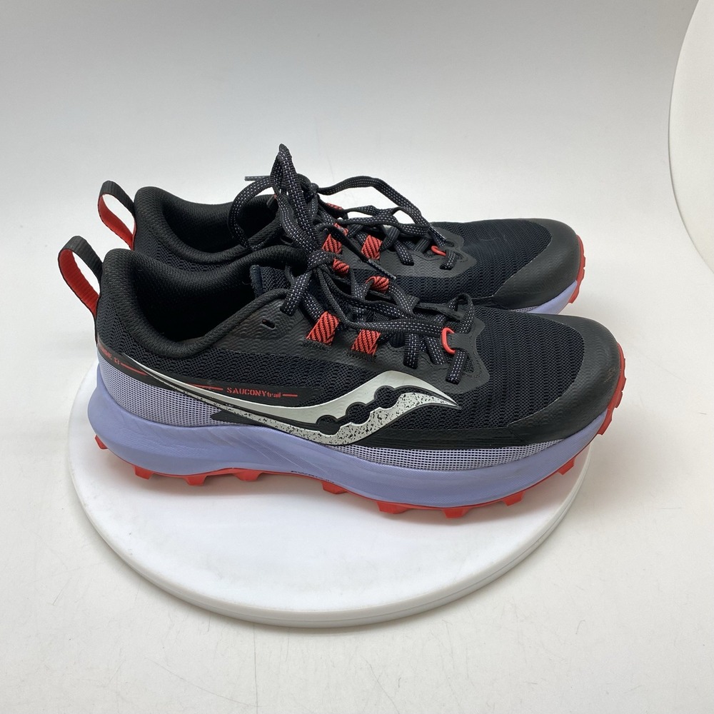 Saucony Peregrine 13 Womens 8.5 Finesse Black Trail Running Shoes S10838-91